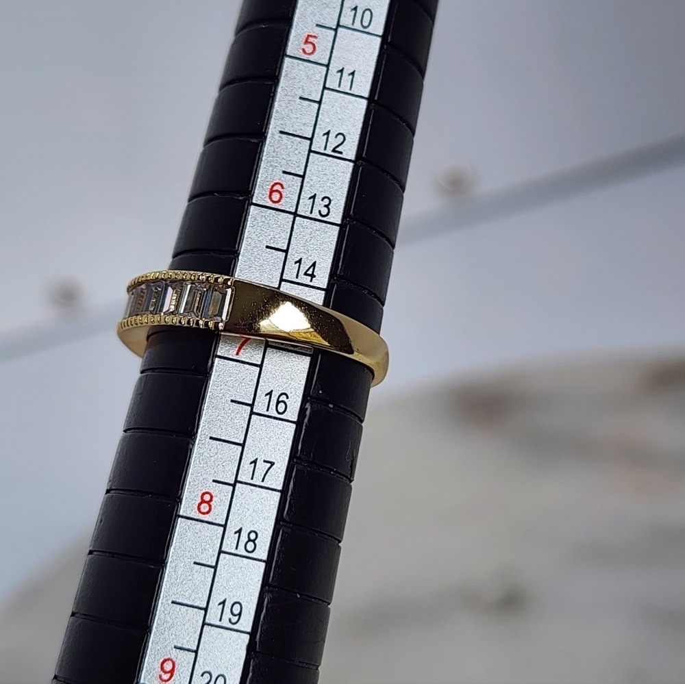 Gold Plated Band with Clear Stones - Picture 5 of 5